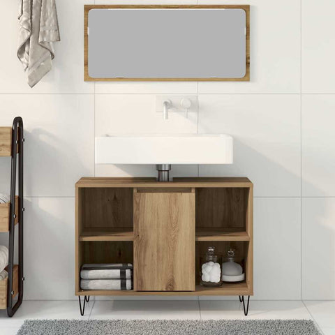 vidaXL Bathroom Cabinet Artisan Oak 80 x 33 x 60 cm Engineered Wood