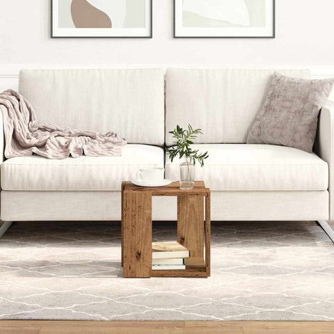 vidaXL Coffee Table Old Wood Solid Reclaimed Wood 32 x 32 x 30 cm