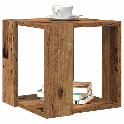 vidaXL Coffee Table Old Wood Solid Reclaimed Wood 32 x 32 x 30 cm