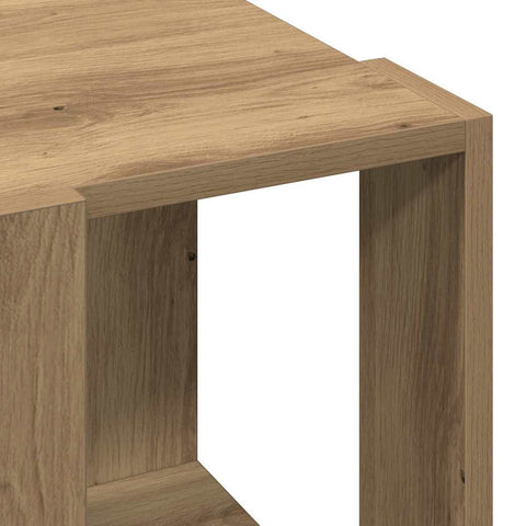 vidaXL Coffee Table Artisan oak Solid oak wood 32 x 32 x 30 cm Durable