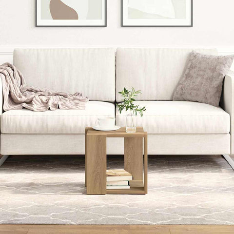 vidaXL Coffee Table Artisan oak Solid oak wood 32 x 32 x 30 cm Durable
