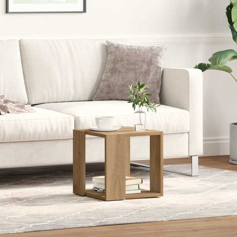 vidaXL Coffee Table Artisan oak Solid oak wood 32 x 32 x 30 cm Durable