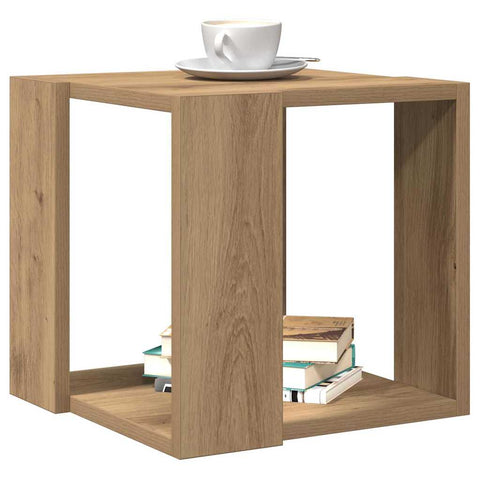 vidaXL Coffee Table Artisan oak Solid oak wood 32 x 32 x 30 cm Durable