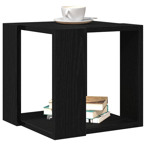 vidaXL Coffee Table Black oak MDF 32 x 32 x 30 cm Simple Square