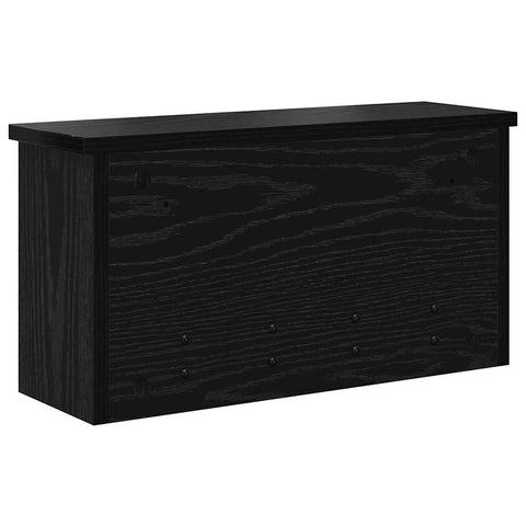 vidaXL Wall-Mounted Coat Rack with Shelf Wall-mounted with Storage Black oak 50 x 16 x 26 cm