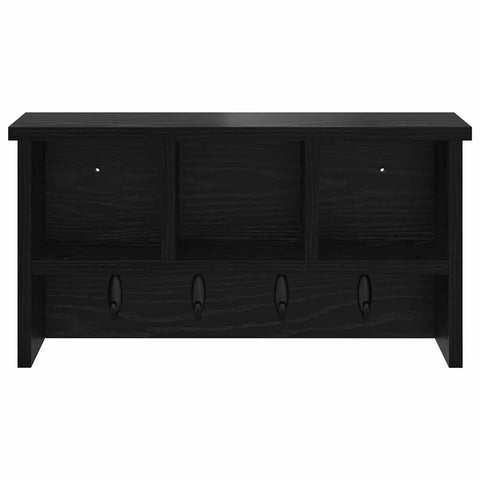 vidaXL Wall-Mounted Coat Rack with Shelf Wall-mounted with Storage Black oak 50 x 16 x 26 cm