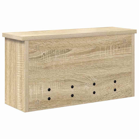 vidaXL Wall-Mounted Coat Rack with Shelf Wall-mounted with Storage Sonoma oak 50 x 16 x 26 cm