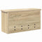 vidaXL Wall-Mounted Coat Rack with Shelf Wall-mounted with Storage Sonoma oak 50 x 16 x 26 cm