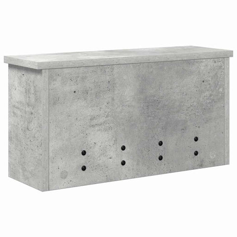 vidaXL Wall-Mounted Coat Rack with Shelf Concrete grey 50 x 16 x 26 cm