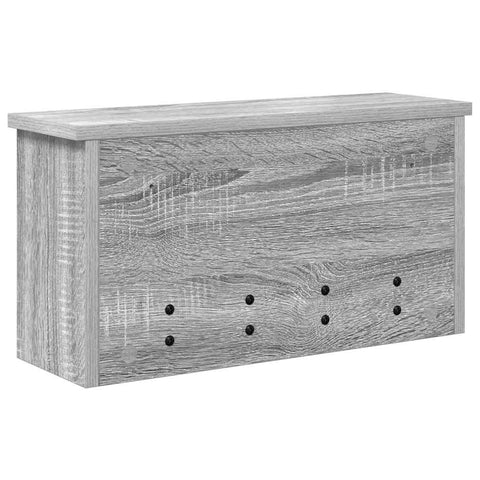vidaXL Wall-Mounted Coat Rack with Shelf Wall-mounted with Storage Grey sonoma 50 x 16 x 26 cm