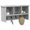 vidaXL Wall-Mounted Coat Rack with Shelf Wall-mounted with Storage Grey sonoma 50 x 16 x 26 cm