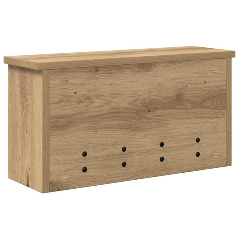 vidaXL Wall-Mounted Coat Rack with Shelf Wall-mounted with Storage Artisan oak 50 x 16 x 26 cm