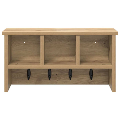vidaXL Wall-Mounted Coat Rack with Shelf Wall-mounted with Storage Artisan oak 50 x 16 x 26 cm