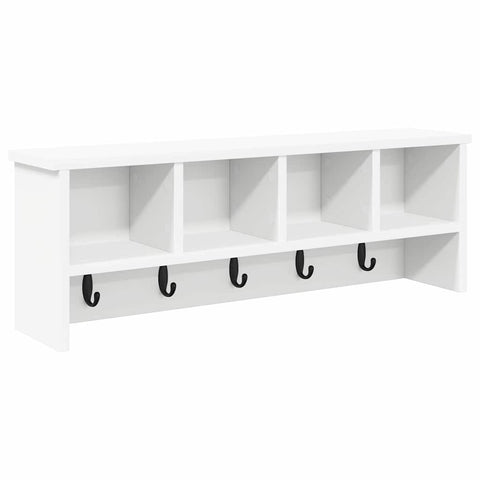 vidaXL Wall-Mounted Coat Rack White 75 x 16 x 26 cm Engineered wood