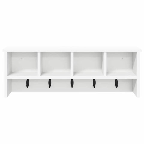 vidaXL Wall-Mounted Coat Rack White 75 x 16 x 26 cm Engineered wood