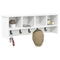 vidaXL Wall-Mounted Coat Rack White 75 x 16 x 26 cm Engineered wood