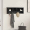vidaXL Wall-Mounted Coat Rack with Shelf Wall-mounted with Storage Black oak 75 x 16 x 26 cm