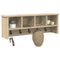vidaXL Wall-Mounted Coat Rack with Shelf Wall-mounted with Storage Sonoma oak 75 x 16 x 26 cm