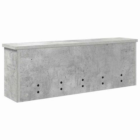 vidaXL Wall-Mounted Coat Rack with Shelf Concrete grey 75 x 16 x 26 cm