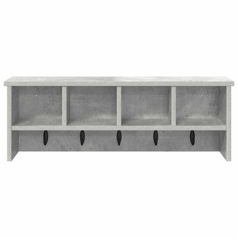 vidaXL Wall-Mounted Coat Rack with Shelf Concrete grey 75 x 16 x 26 cm
