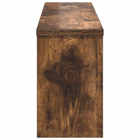 vidaXL Wall-Mounted Coat Rack with Shelf Wall-mounted with Storage Smoked oak 75 x 16 x 26 cm