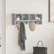 vidaXL Wall-Mounted Coat Rack with Shelf Wall-mounted with Storage Grey sonoma 75 x 16 x 26 cm