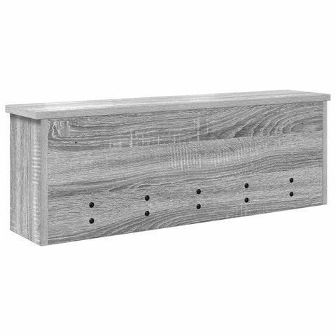 vidaXL Wall-Mounted Coat Rack with Shelf Wall-mounted with Storage Grey sonoma 75 x 16 x 26 cm