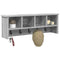 vidaXL Wall-Mounted Coat Rack with Shelf Wall-mounted with Storage Grey sonoma 75 x 16 x 26 cm