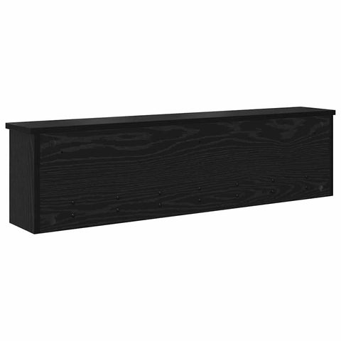 vidaXL Wall-Mounted Coat Rack with Shelf Wall-mounted with Storage Black oak 100 x 16 x 26 cm