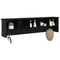 vidaXL Wall-Mounted Coat Rack with Shelf Wall-mounted with Storage Black oak 100 x 16 x 26 cm