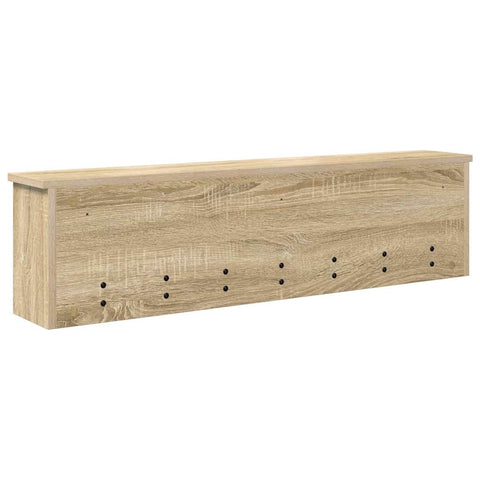 vidaXL Wall-Mounted Coat Rack with Shelf Wall-mounted with Storage Sonoma oak 100 x 16 x 26 cm