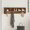 vidaXL Wall-Mounted Coat Rack with Shelf Wall-mounted with Storage Smoked oak 100 x 16 x 26 cm