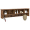 vidaXL Wall-Mounted Coat Rack with Shelf Wall-mounted with Storage Smoked oak 100 x 16 x 26 cm