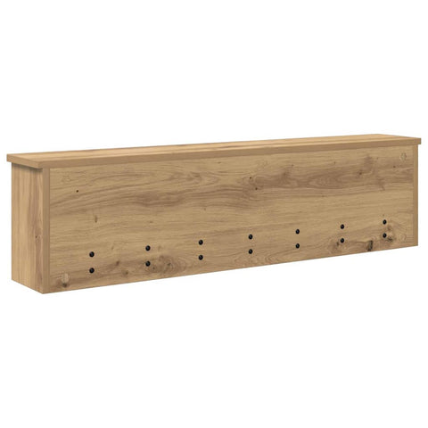 vidaXL Wall-Mounted Coat Rack with Shelf Artisan oak 100 x 16 x 26 cm
