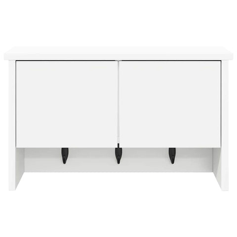vidaXL Wall-Mounted Coat Rack White 50 x 20 x 30 cm Engineered wood