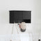 vidaXL Wall-Mounted Coat Rack with Shelf Wall-mounted with Storage with Door Black oak 50 x 20 x 30 cm