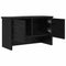 vidaXL Wall-Mounted Coat Rack with Shelf Wall-mounted with Storage with Door Black oak 50 x 20 x 30 cm