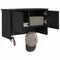 vidaXL Wall-Mounted Coat Rack with Shelf Wall-mounted with Storage with Door Black oak 50 x 20 x 30 cm