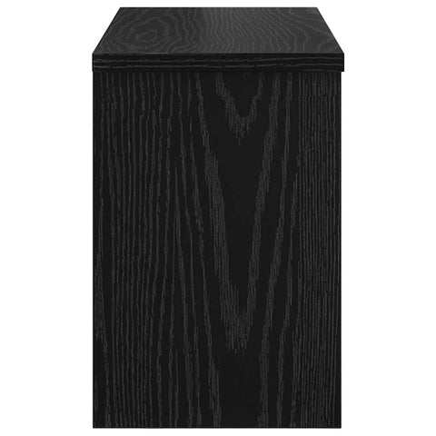 vidaXL Wall-Mounted Coat Rack with Shelf Wall-mounted with Storage with Door Black oak 50 x 20 x 30 cm