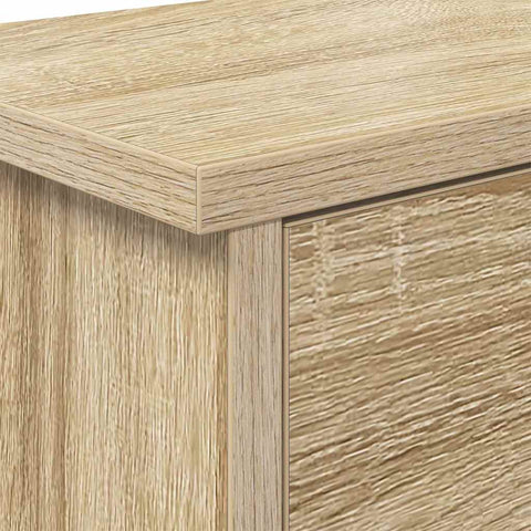 vidaXL Wall-Mounted Coat Rack with Shelf Wall-mounted with Storage with Door Sonoma oak 50 x 20 x 30 cm