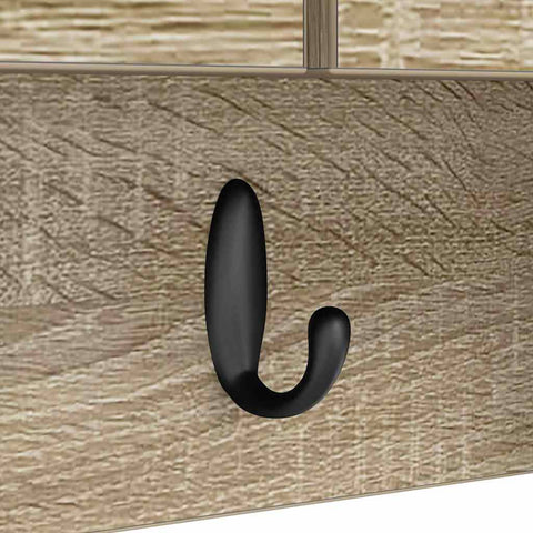 vidaXL Wall-Mounted Coat Rack with Shelf Wall-mounted with Storage with Door Sonoma oak 50 x 20 x 30 cm