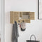 vidaXL Wall-Mounted Coat Rack with Shelf Wall-mounted with Storage with Door Sonoma oak 50 x 20 x 30 cm
