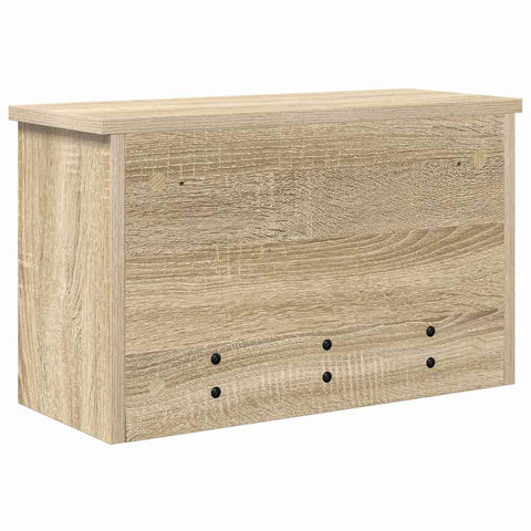 vidaXL Wall-Mounted Coat Rack with Shelf Wall-mounted with Storage with Door Sonoma oak 50 x 20 x 30 cm
