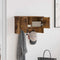 vidaXL Wall-Mounted Coat Rack with Shelf Wall-mounted with Storage with Door Smoked oak 50 x 20 x 30 cm