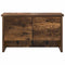 vidaXL Wall-Mounted Coat Rack with Shelf Wall-mounted with Storage with Door Smoked oak 50 x 20 x 30 cm