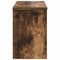 vidaXL Wall-Mounted Coat Rack with Shelf Wall-mounted with Storage with Door Smoked oak 50 x 20 x 30 cm