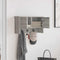 vidaXL Wall-Mounted Coat Rack with Shelf Wall-mounted with Storage with Door Grey sonoma 50 x 20 x 30 cm