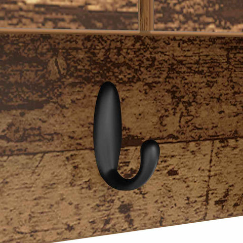 vidaXL Wall-Mounted Coat Rack Old wood 50 x 20 x 30 cm Engineered wood
