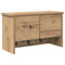 vidaXL Wall-Mounted Coat Rack with Shelf Wall-mounted with Storage with Door Artisan oak 50 x 20 x 30 cm