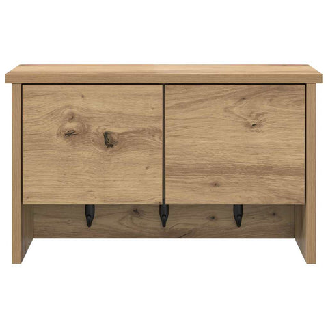 vidaXL Wall-Mounted Coat Rack with Shelf Wall-mounted with Storage with Door Artisan oak 50 x 20 x 30 cm